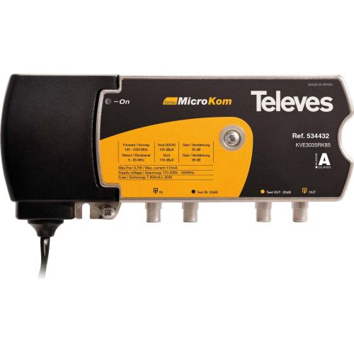 Bild: Televes BK-Verstärker KVE3035RK85 30/35dB m.RK 5-85MHz 28dB