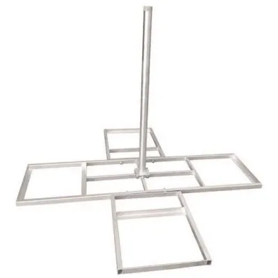 Televes Flachdachständer BS120 | SAT Antennen Ständer für 125cm Spiegel | Standrohr 130cm Ø60mm | für 4 Betonplatten