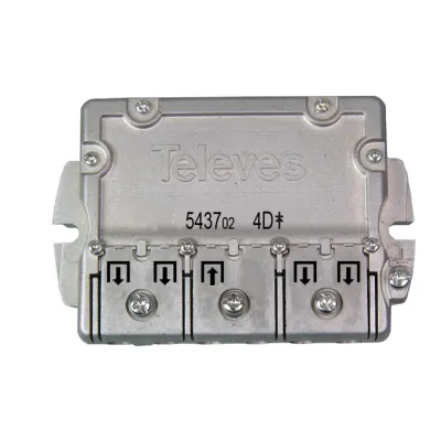 TELEVES Verteiler EFV4 | 4-fach Easy-F | 5-2400 MHz | 9,3 dB Dämpfung | Klemmtechnik | kompakte Bauform