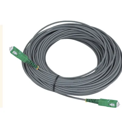 TELEVES LWL-Patchkabel OSM100SCAPC | Singlemode OS2 Glasfaser SC/APC | geschirmt | 100m | PVC grau