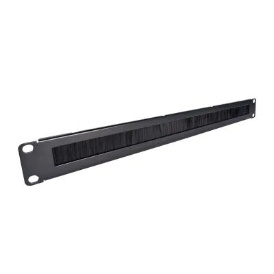 TELEVES Frontblende 19" UPPB 533159 | Kabelmanagement 1HE | Bürstenleiste | Metall | 44x483x65mm | schwarz RAL9005