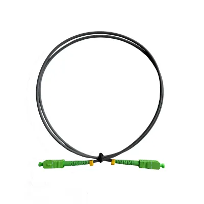 TELEVES LWL-Patchkabel OSM1SCAPC | Singlemode OS2 9/125 | SC/APC Stecker | geschirmt | Zugentlastung | 1m | grau