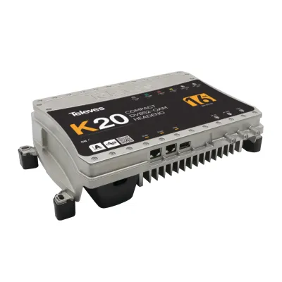Televes Kompaktkopfstelle K20-16 | 16x DVB-S/S2/S2X zu DVB-C/QAM | erweiterbar | Plug & Play | Web-Interface