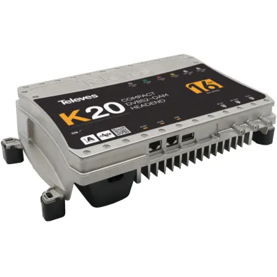 Televes Kompaktkopfstelle K20-16 | 16x DVB-S/S2/S2X zu DVB-C/QAM | erweiterbar | Plug & Play | Web-Interface