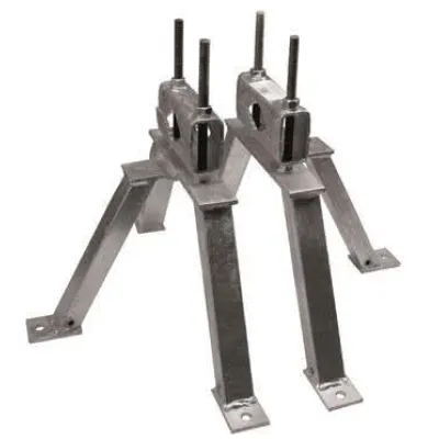 Televes Mauerhalterung MAHA89225 | Wandhalterung für Antennen | bis 89mm Mast | 225mm Abstand | feuerverzinkt