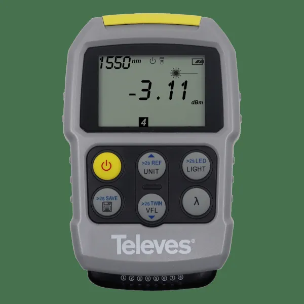 TELEVES Mini-Tester OPM VFL RJ45 236780 | Optischer Leistungs- & Datenkabeltester | Multimode/Singlemode | Kompakt