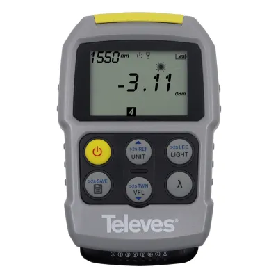 TELEVES Mini-Tester OPM VFL RJ45 236780 | Optischer Leistungs- & Datenkabeltester | Multimode/Singlemode | Kompakt