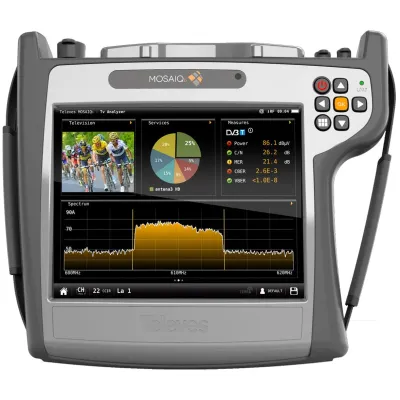 TELEVES Antennenmessgerät MOSAIQ6A-K-ADVANCE | DVB-T2/S2/C | CI | optischer Receiver | WiFi | 4K UHD | Touchscreen