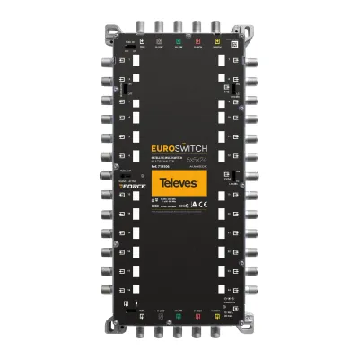 Televes Multischalter MSE524C | 5 Eingänge, 24 Teilnehmer | kaskadierbar | receiverpowered | Guss-Gehäuse