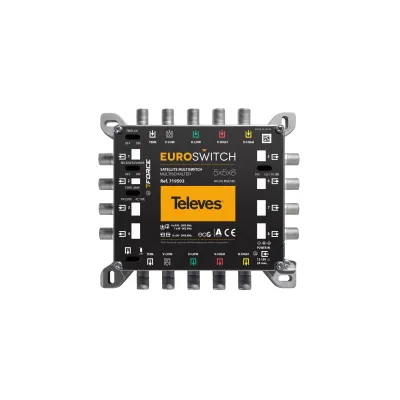 Televes Multischalter MSE58C 5x8 | Kaskadierbar | Receiverpowered | Gussgehäuse | TForce-Technologie | geringe Dämpfung