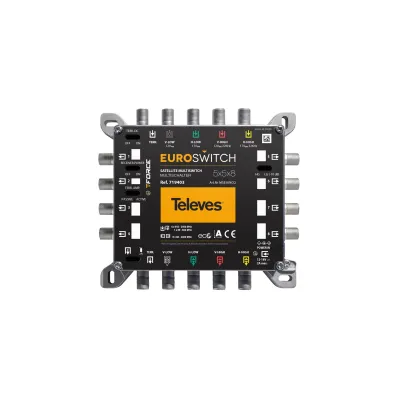 TELEVES Multischalter MSE58NCQ | 5 Eingänge 8 Teilnehmer | QUAD-tauglich | Kaskadierbar | TForce-Technologie