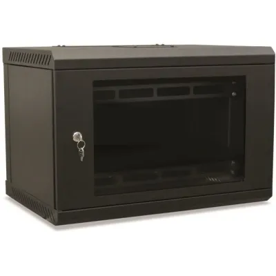Televes Netzwerkschrank 19" 6U MSR196 533106 | abschließbare Glastür | B600xH380xT400 mm | IP20 | schwarz RAL9005