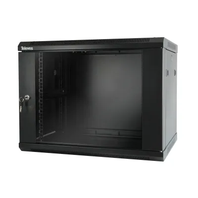 TELEVES MSR198B Rackschrank 19Z 8HE 600x450mm demontiert