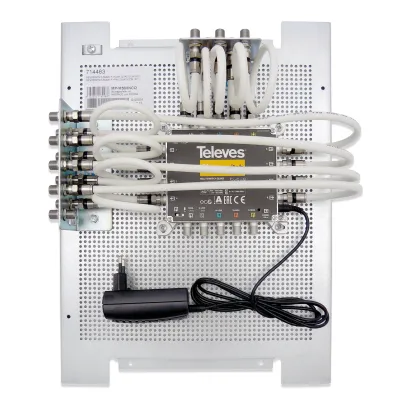 Televes Multischalter MP-MS58NCQ | 5 Eingänge | 8 Teilnehmer | aktiver terrestrischer Eingang | Quattro/Quad-LNB