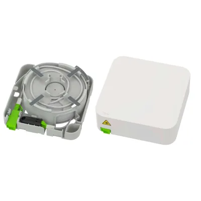 TELEVES Optische Box OB1F10LC 231517 | Glasfaser Anschluss | 1 Ausgang | 10m LC/APC Kabel | B2ca | Kunststoff | weiß