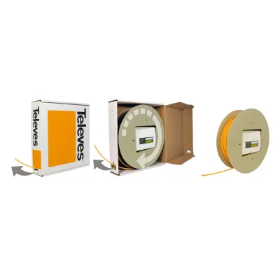 TELEVES Optische Box OB4-4-25 | Glasfaser-Abschlussbox 4 SC/APC | 25m Kabel | Spleißhalter | Thermospleißschutz