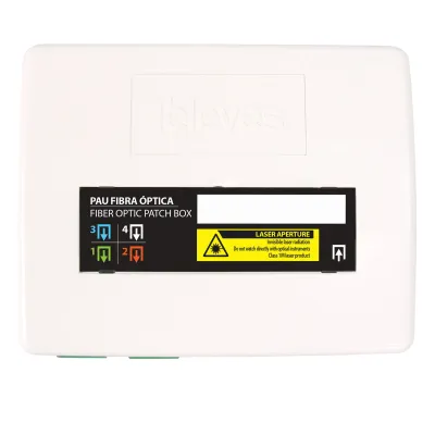 TELEVES Optische Box OB4 231502 | Glasfaser Spleißkassette 4 Ausgänge | inkl. Spleißhalter | 119x94x34mm