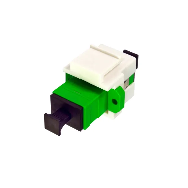 TELEVES Optische Steckdose Keystone-Modul OKMSCAPC | SC/APC Buchse | Adapter für Glasfaser | Buchse | grün