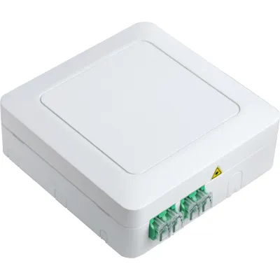 TELEVES Optische Box OB4BLC50MINI 231573 | 4x LC/APC | 50m Microkabel | Spleißhalter | Auf- und Unterputz | Weiß