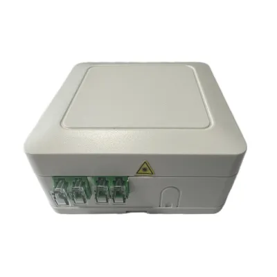 TELEVES Optische Spleißbox OB4BLCMINI 231507 | 4x LC/APC Steckplätze | UP/AP/Hutschiene | 80x80 mm | weiß