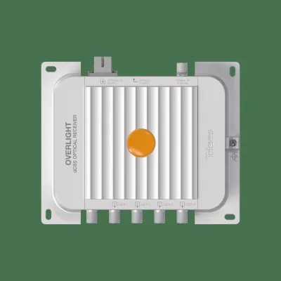Televes Optischer Rückumsetzer OLR4N | Quad / 4x DCSS | 4 Ausgänge | inkl. Netzteil | SAT > LWL > SAT | 950-2150 MHz