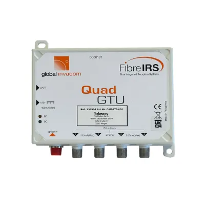 Televes Optischer SAT-QUAD Umsetzer OMS4TSNGI 236904 | DVB-S | 4 Ausgänge | 1 Eingang | terrestrischer Eingang | LWL