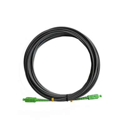 TELEVES LWL-Patchkabel OSM10SCAPC | Singlemode OS2 | SC/APC Stecker beidseitig | 10m | geschirmt | Zugentlastung | grau