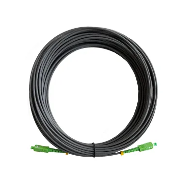 TELEVES LWL-Patchkabel OSM20SCAPC | SC/APC | Singlemode OS2 9/125 µm | 20m | geschirmt | Zugentlastung | grau