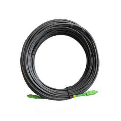 TELEVES LWL-Patchkabel OSM40SCAPC | SC/APC | Singlemode OS2 9/125 | 40m | geschirmt | Zugentlastung | PVC grau
