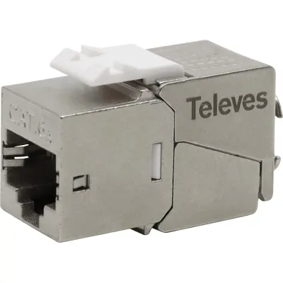 TELEVES Modular-Buchse CAT6AB-S | RJ45 Keystone Jack | FTP geschirmt Cat 6A | werkzeuglos | 10er-Set