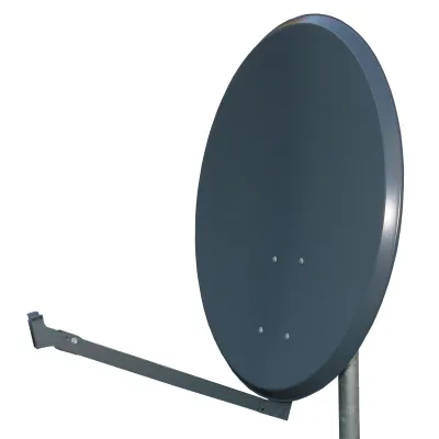 TELEVES Satellitenspiegel S65EL-G | Offset Sat-Schüssel 65 cm Aluminium | 40 mm Feedaufnahme | graphit