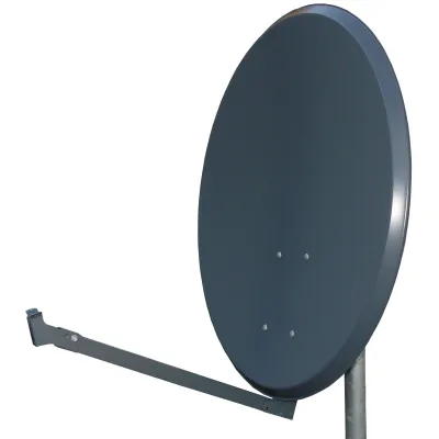 Televes Satellitenspiegel S80EL-G | 80 cm Offset Sat-Schüssel Aluminium | 40mm Feedaufnahme | Easy-Line | graphit