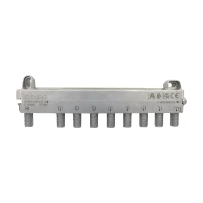 Televes Verteiler SAV815FZ 8-fach | 5-2400 MHz | F-Connector | 14 dB Dämpfung | DC-Durchgang | diodenentkoppelt