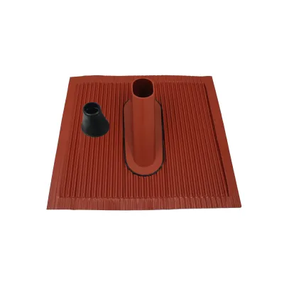 Televes Mastmontageset SPAZ60R | Antennenmontageset für Masten 57–60 mm | Alublechziegel Rot | Dichtungsmanschette