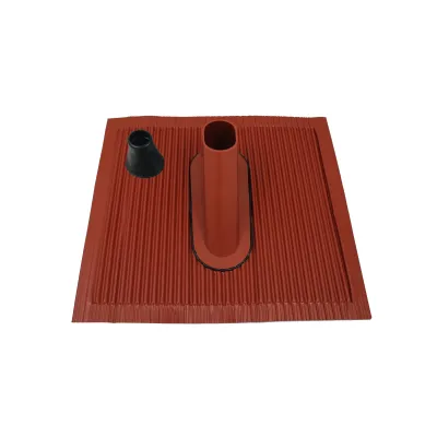 TELEVES Mastmontageset SPAZ48R | Dachmontageset für Antennenmasten Ø48-50mm | Alu-Ziegel rot | Dichtungsmanschette