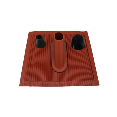 TELEVES Mastmontageset SPAZ48RK | für Antennenmast Ø48-50mm | Alu-Dachziegel rot | Dichtungsmanschette | Mastkappe