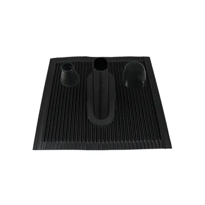 TELEVES Mastmontageset SPAZ48SK | Antennenbau | für Masten Ø48-50mm | Alublechziegel schwarz | Mastkappe Kabeleinführung