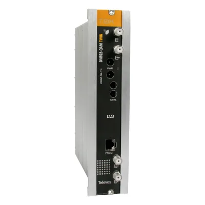 Televes Signalumsetzer UQQA-S2-T | Twin-Umsetzer DVB-S2 auf DVB-C | 2 Kanäle | QPSK/8PSK in QAM | LCN | programmierbar