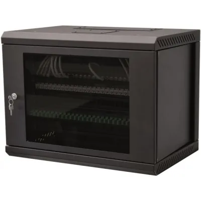TELEVES 19" Netzwerkschrank MSR198 8U 533108 | Montageschrank IP20 | abschließbar | B600xH460xT400mm | schwarz