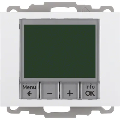 Berker Temperaturregler K.1 20447109 | Raumthermostat UP 230V | Schließer | Zeitschaltung | Fußbodenheizung | polarweiß