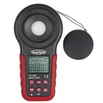 Testboy Luxmeter TV 335 | Digitales LED-Luxmeter 20–400.000 Lux | einstellbare Farbtemperatur | Fotodiode