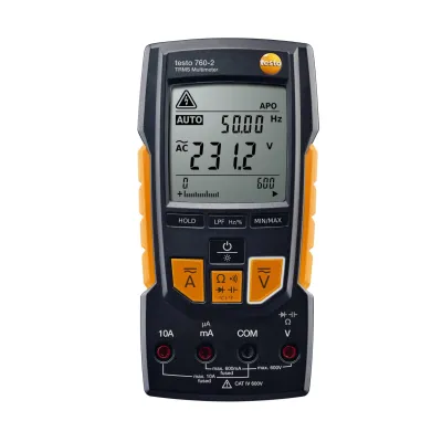 Testo Digital-Multimeter 760-2 | True RMS | Strom- & Spannungsmessung bis 1000V | Temperatur | IP64