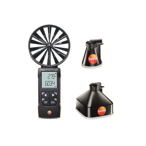 Bild: TESTO Flügelrad-Anemometer 417 Set 1 mit Messtrichtern 05631417
