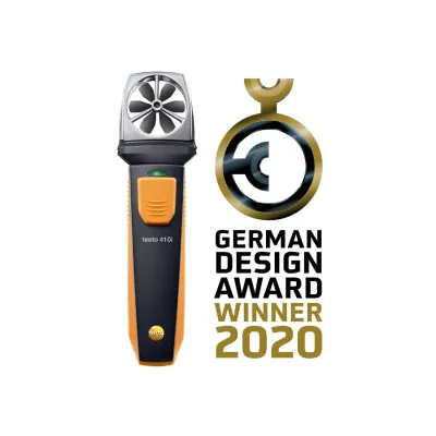 Testo Flügelrad-Anemometer 410i 0560 1410 | Luftgeschwindigkeit & Volumenstrom messen | Smartphone-Bedienung