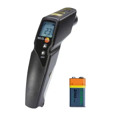 Testo Infrarot-Thermometer 830-T2 | kontaktlos | -50 bis +500 °C | Laser | 12:1 Optik | Typ-K-Anschluss