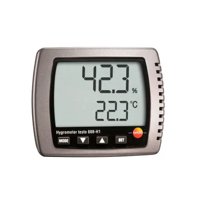 Testo Thermo-Hygrometer 608-H1 0560 6081 | Raumklima Messgerät | Temperatur, Luftfeuchtigkeit & Taupunkt | digital