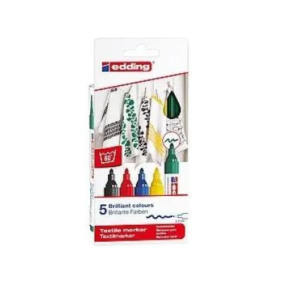 Textilmarker basic colour 5erP