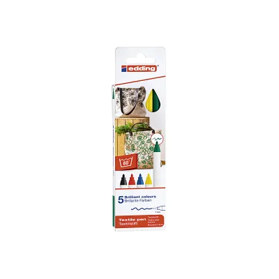 Textilstift basic colour 5er P