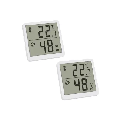 TFA Thermo-Hygrometer 30.5059.02.02 | Digitales Raumthermometer | Luftfeuchtigkeit messen | 2er Set | Weiß