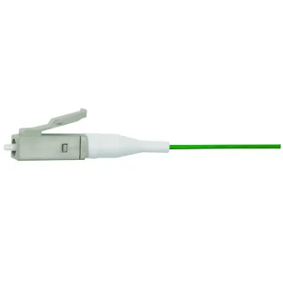 Telegärtner LWL-Pigtail L00879A0004 | OM3 50/125 Multimode | LC Stecker | 2m Länge | türkis